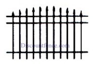 Elite-55 Convex Spear Top Ornamental Aluminum Fence